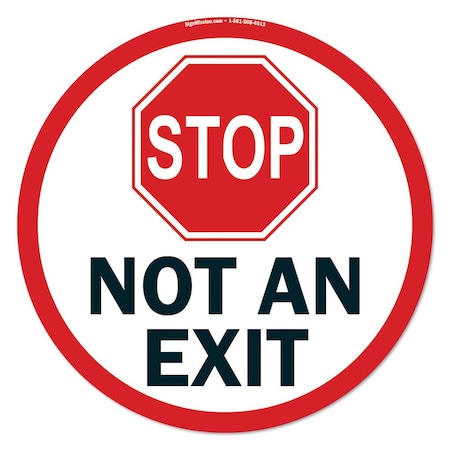 Not An Exit 18in Non-Slip Floor Marker, 3PK